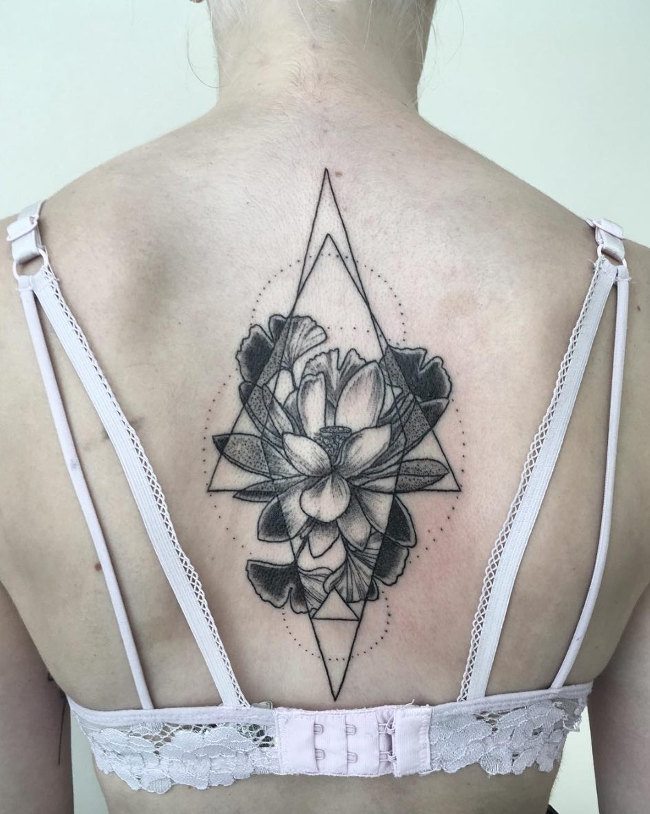 Lotus and Ginko Leaf