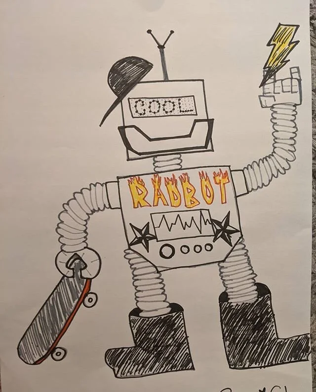 You give @_olliesmommy the prompt of &quot;cool robot&quot; and she effing crushes it.