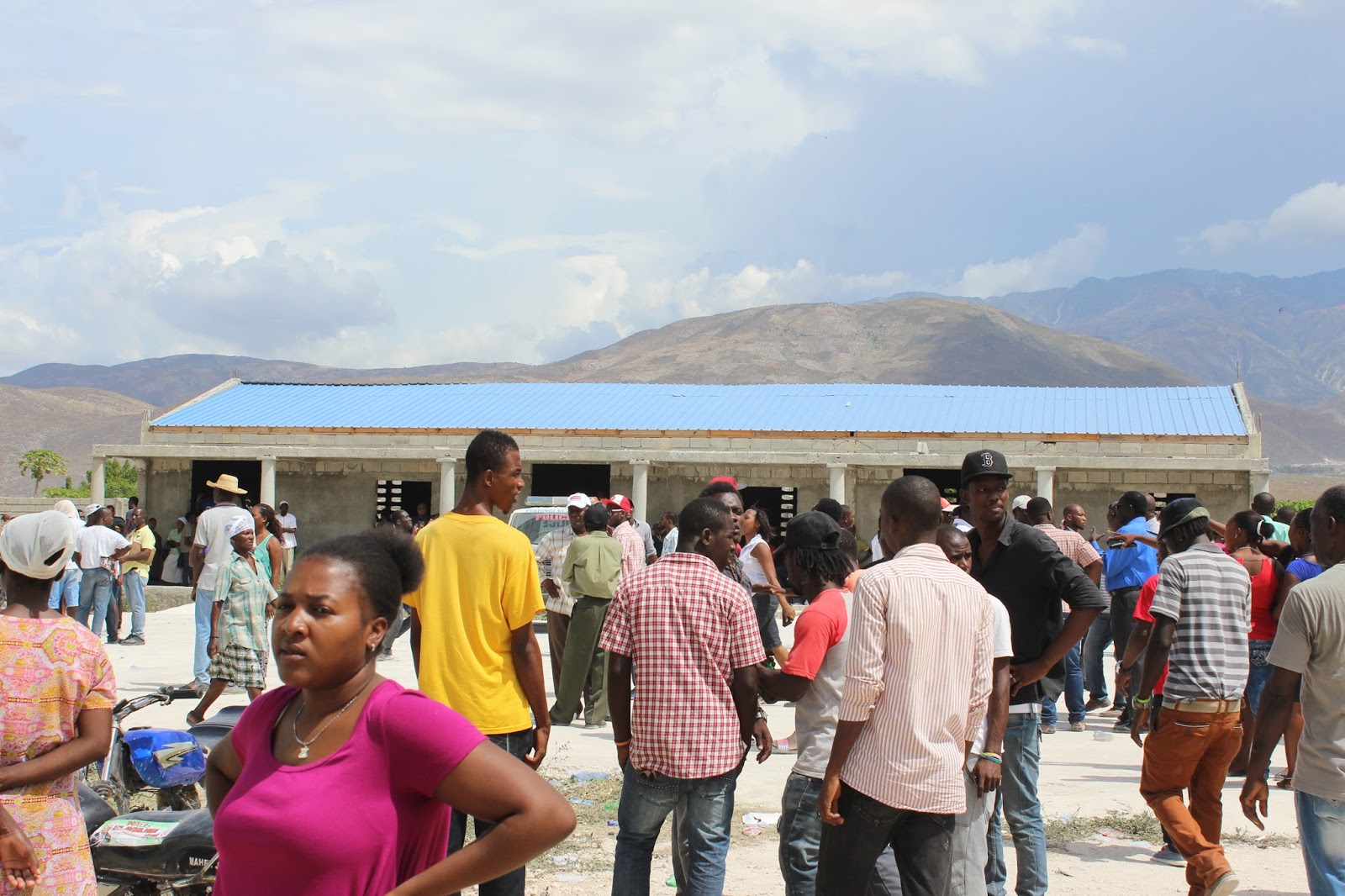 A voting center at a school in Fond-Parisien. This is a commune near the border with the D.R., where MCC is now providing relief to families living in tent camps.