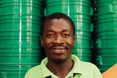 “I had a vision. I was going to finish school, and find work. Come what may, I was going to succeed.’’ Herby Sanon, now 28 years old, works for an international NGO specializing in community sanitation and composting toilets. Ted Oswald.