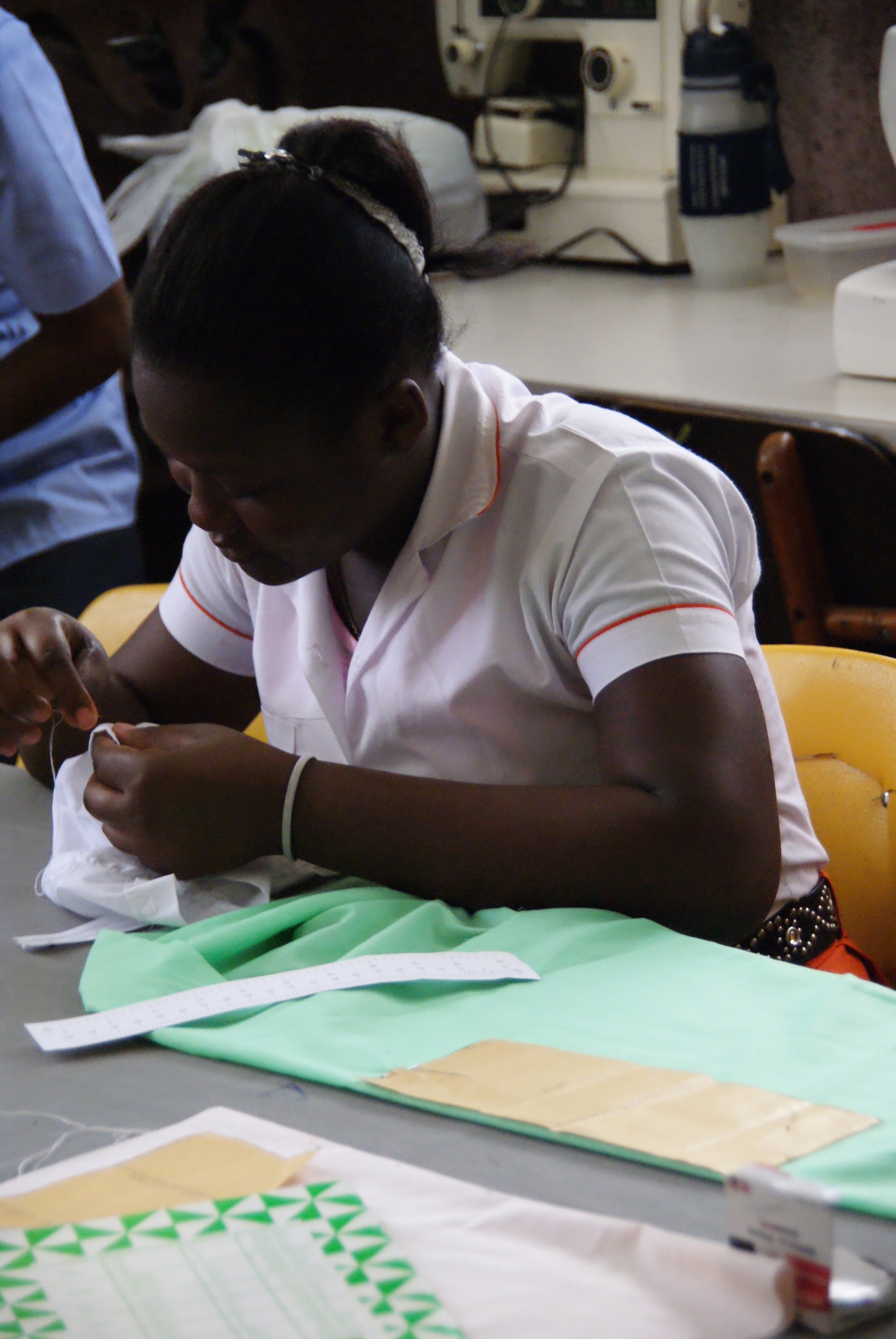At the MCC supported school, Timkatec, a student learns sewing skills in one of their vocational classes. Photo credit: Tina Schrag