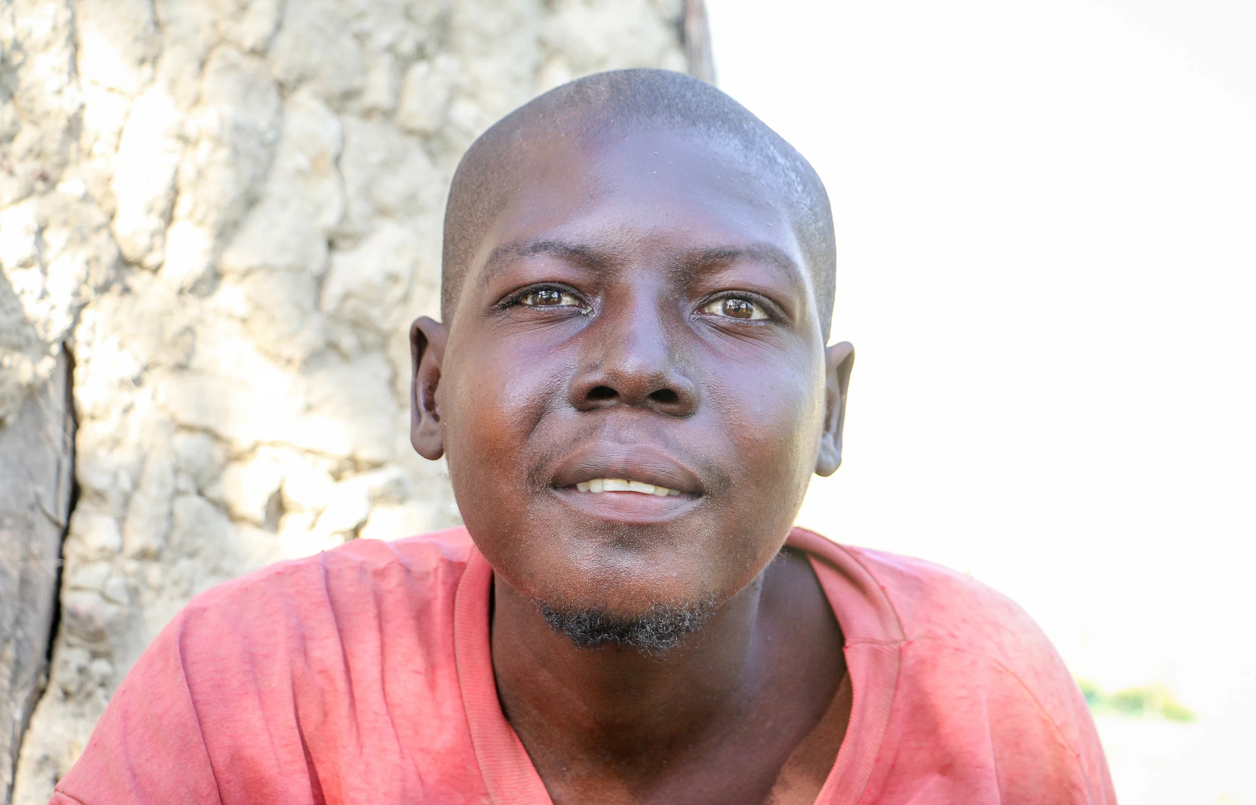 Konsoke Oreilis, Kabay, Haiti, was paralyzed due to an untreated infection as a child. He is unable to work and has no living family left in the area. His neighbors jumped in to help provide the physical work contribution to install a latrine at his home as part of the project. August 2017 