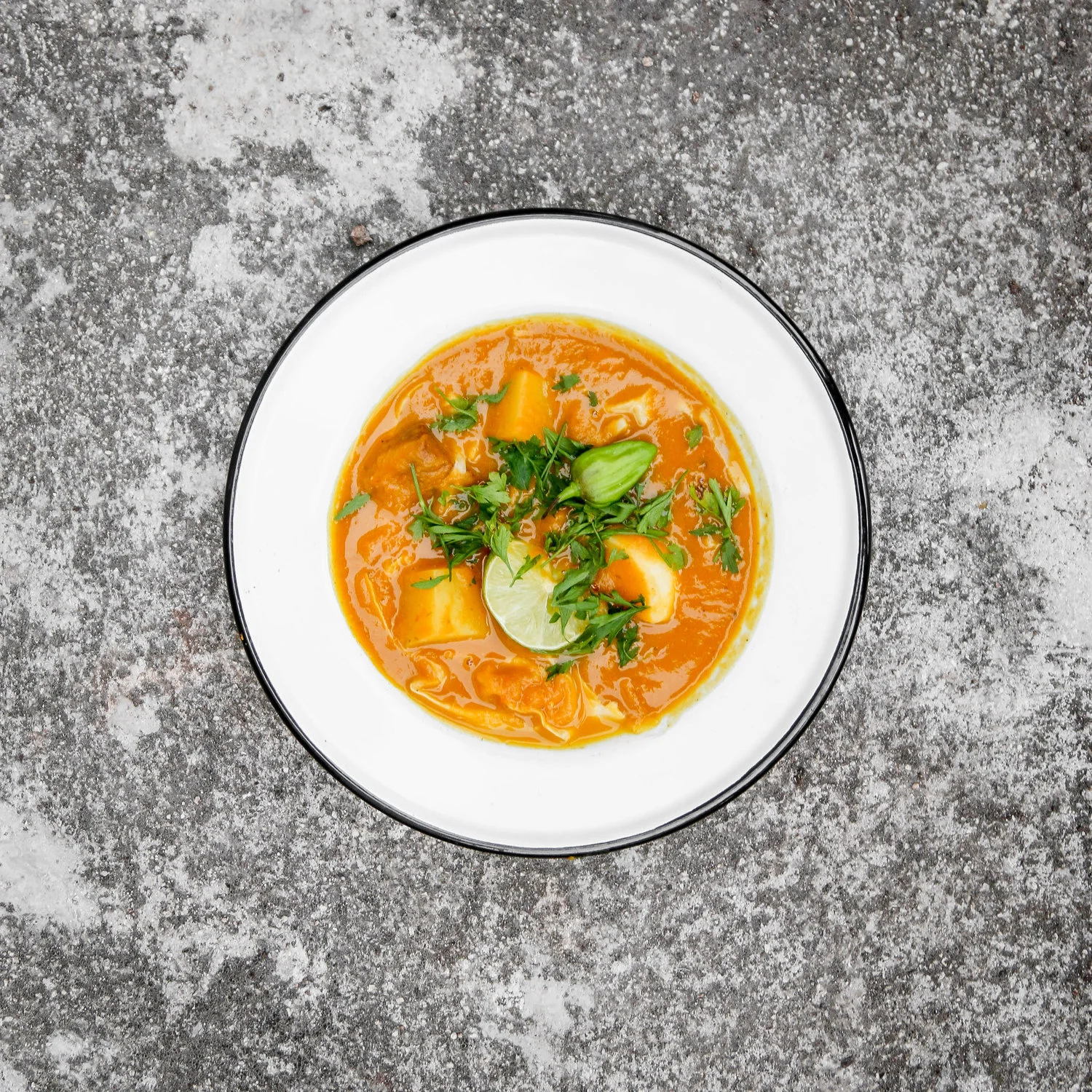 Soup joumou, or Haitian squash soup, is served to honored guests and on Haiti's independence day. MCC Photo/Paul Shetler Fast