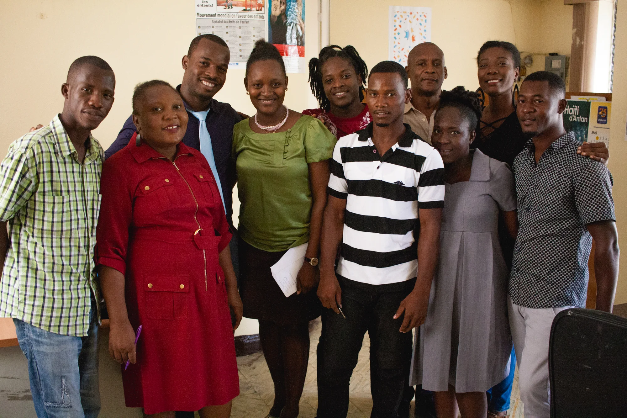 Members of the Zanmi Timoun staff team