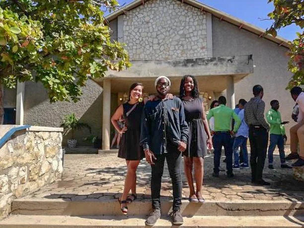 After Sunday service with a few friends.