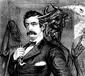 John Wilkes Booth and Devil illustration from Life Magazine