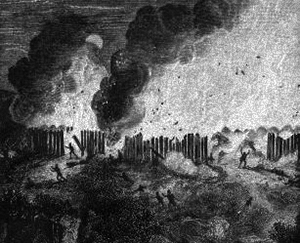 Illustration of the massacre