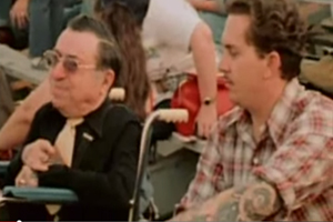 Stoney at the stock car races with Don Ed Hardy (1980)