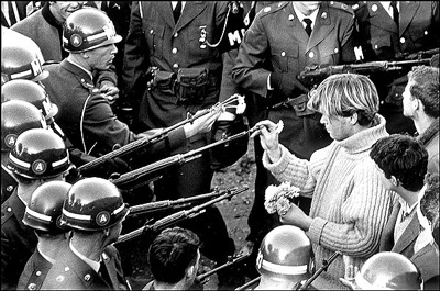 Student led protest during the Vietnam War.