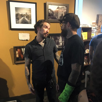 photo of Sean Herman and Dusty Norris from the Skateboard Art Show