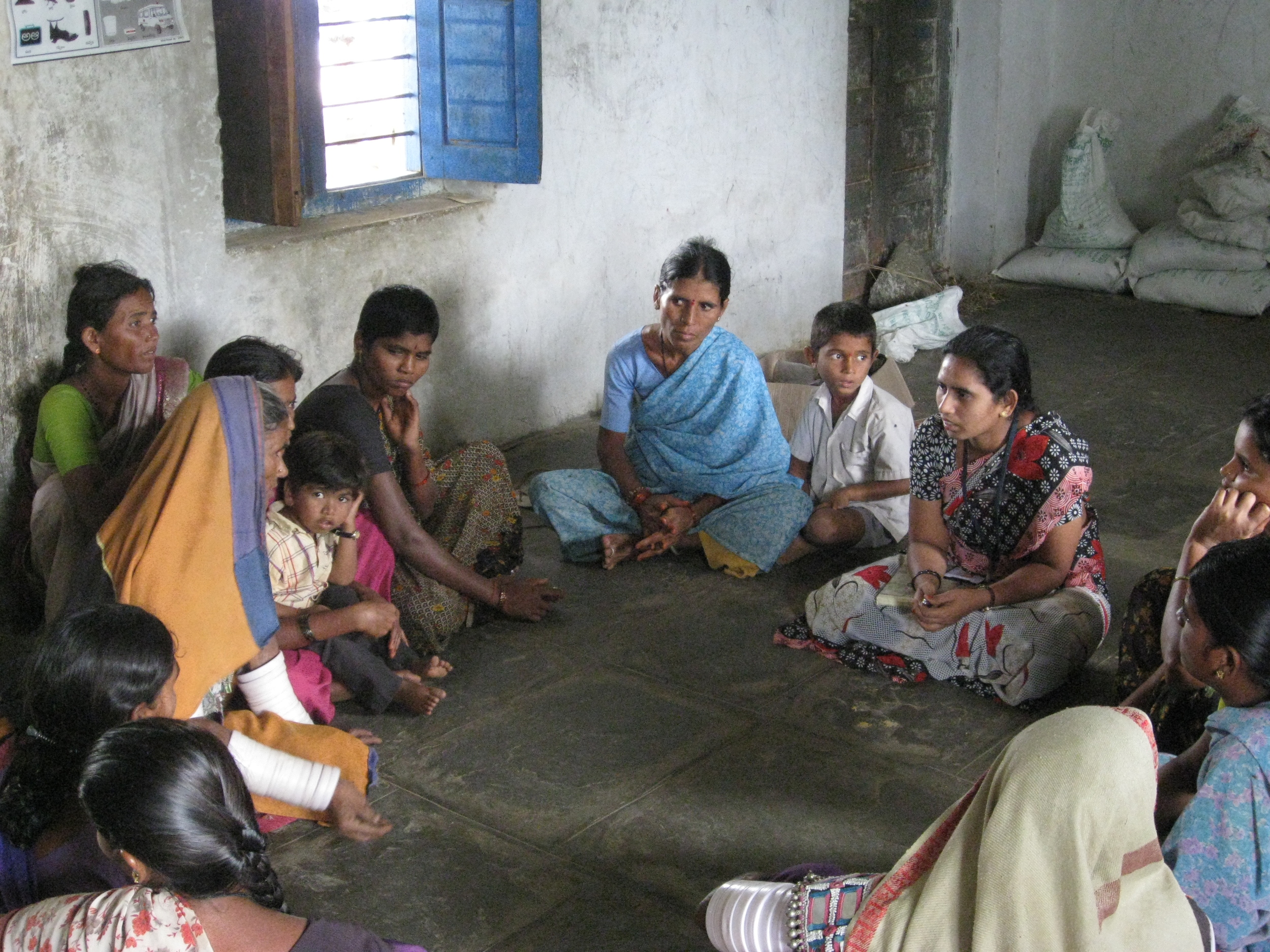 Participatory discussion group for expecting mothers and family, Telangana, India