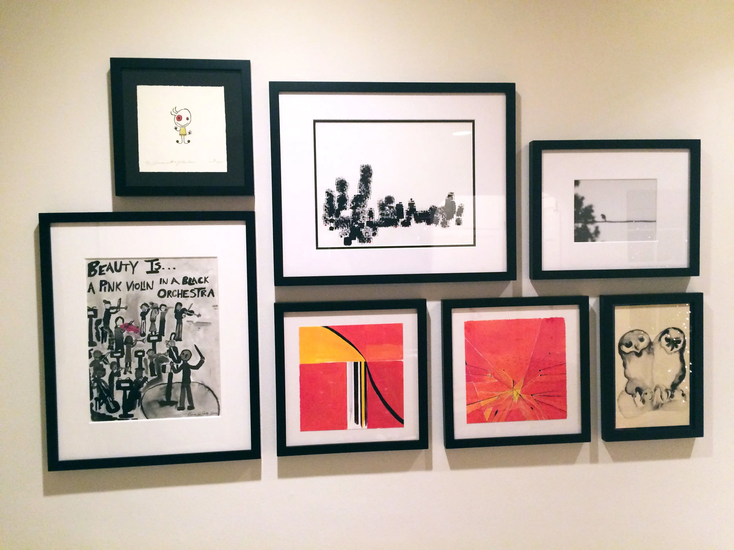 Monarch Series paintings and City print