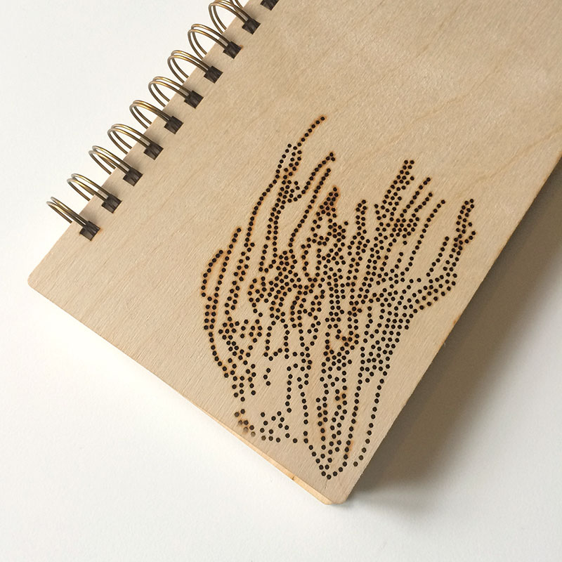 Coral Reef Journal | Nature Journal | Wood Sketchbook | Wooden Notebook | Laser Cut Wood Journal | Ocean Notebook | Gifts for Artists | Supercaterpillar