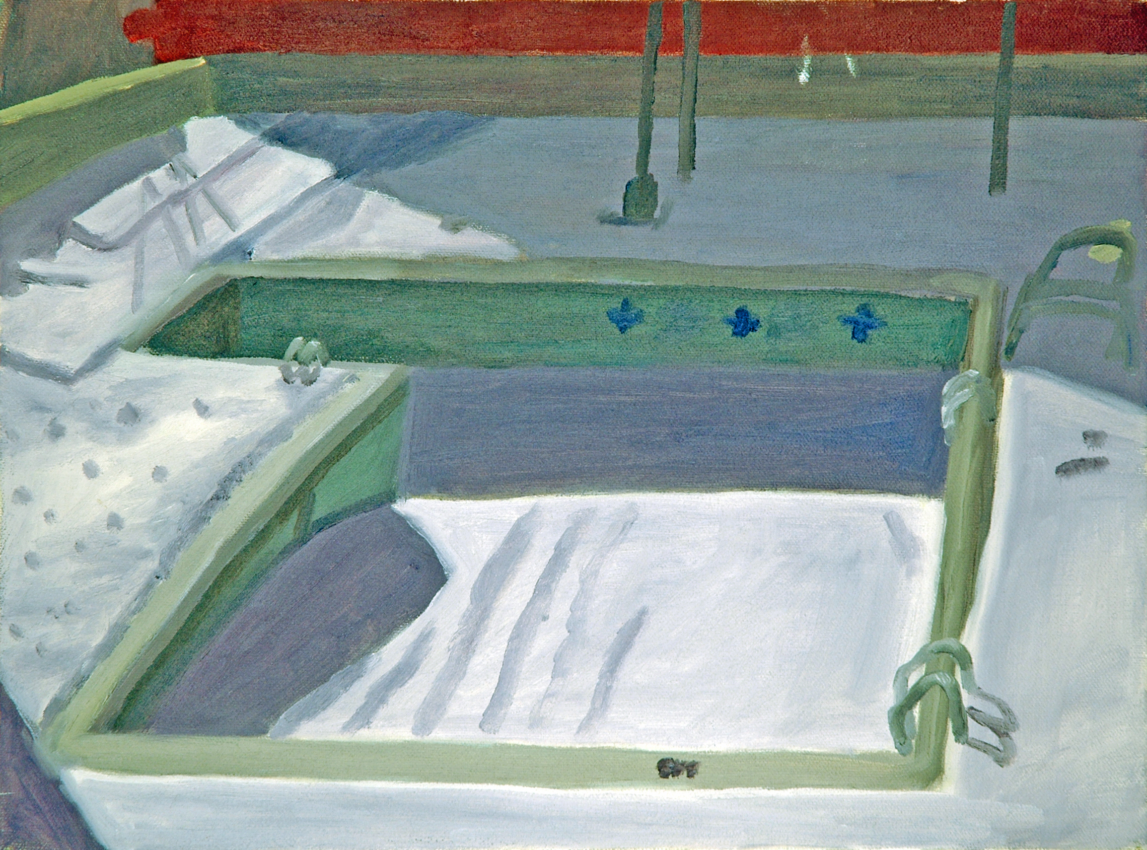 Pool in a blizzard, 12" x 16", oil on canvas, 2003, sold