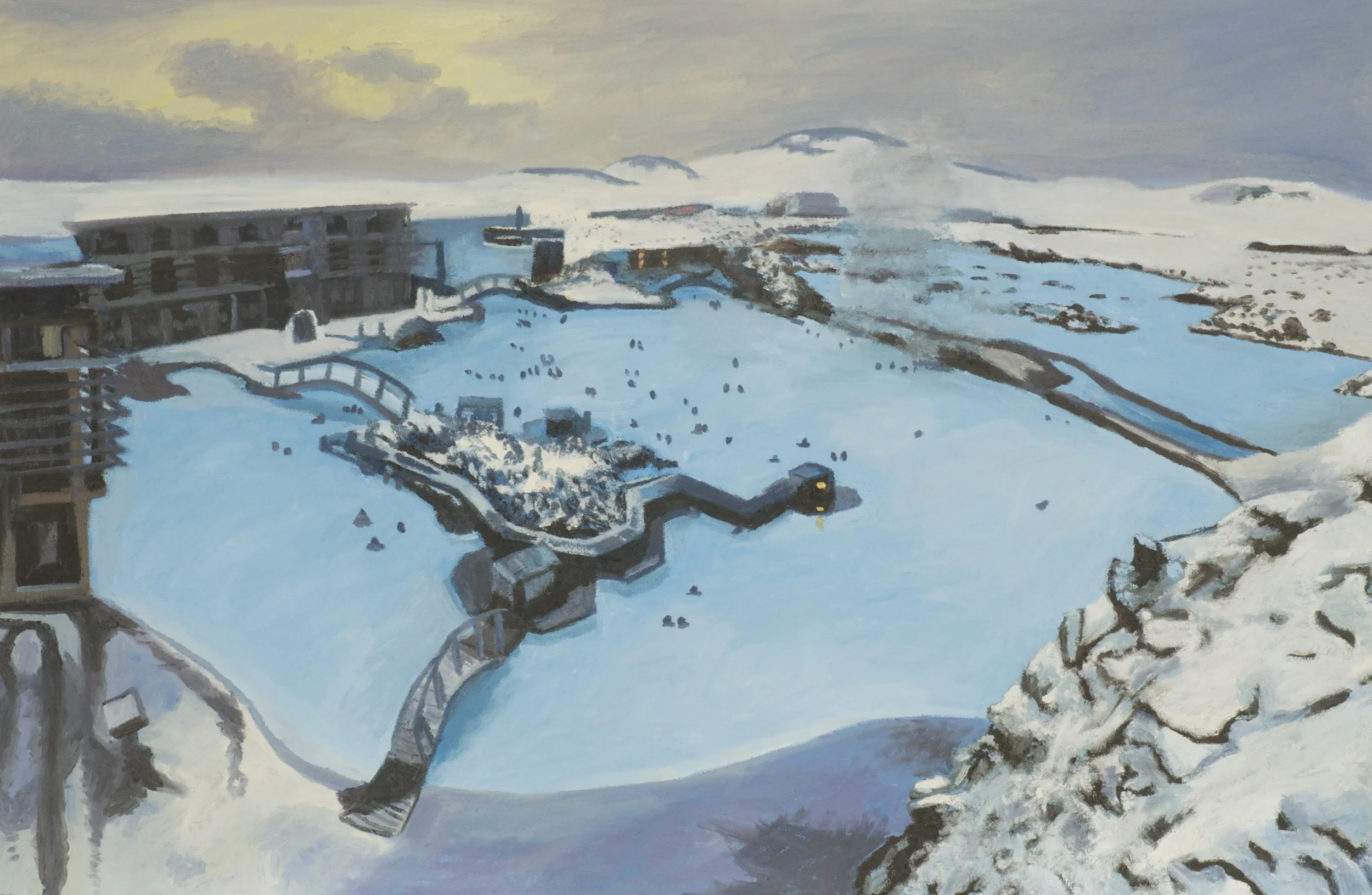 Blue Lagoon, Iceland, 2' x 3', Oil on Canvas, 2012, $1000