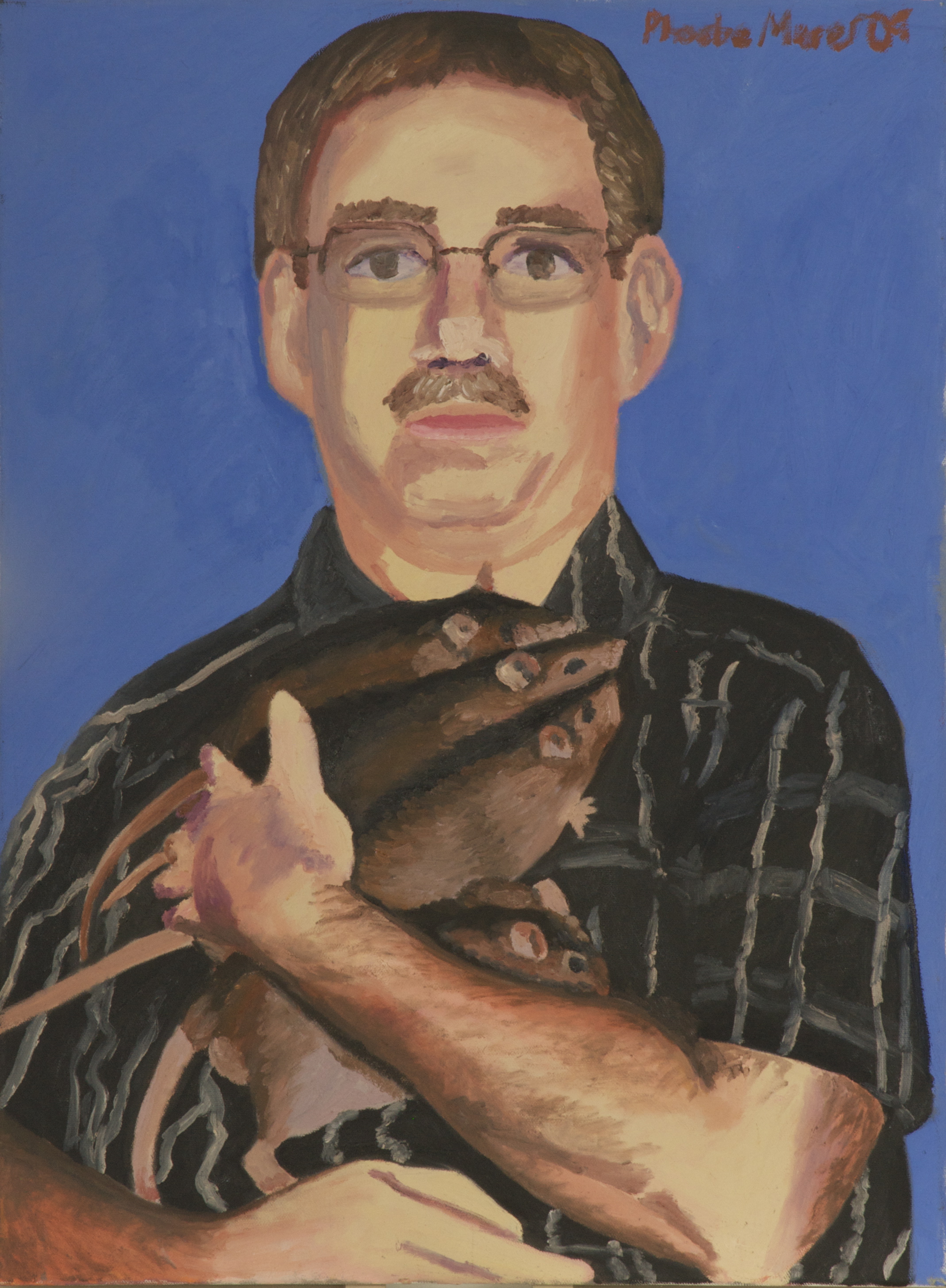 Four Sister Rats and a Man, oil on Canvas, 2009