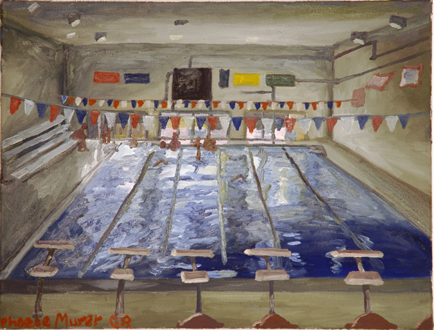 Upper Mainline Y, Pool B, 18" x 24", Oil on canvas, 2008, $500