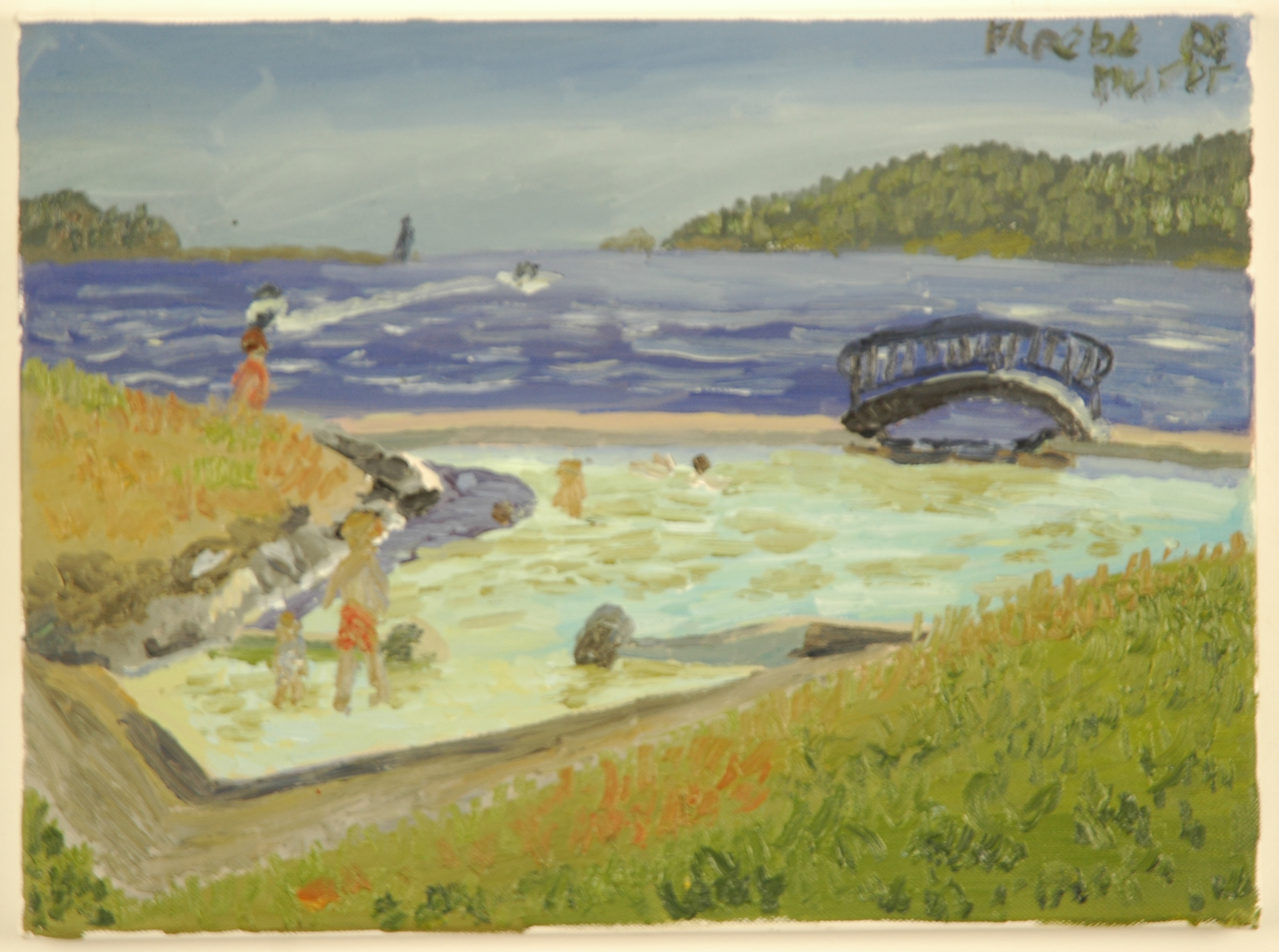 Karagaro Saltwater pool, Oil on canvas, 2008