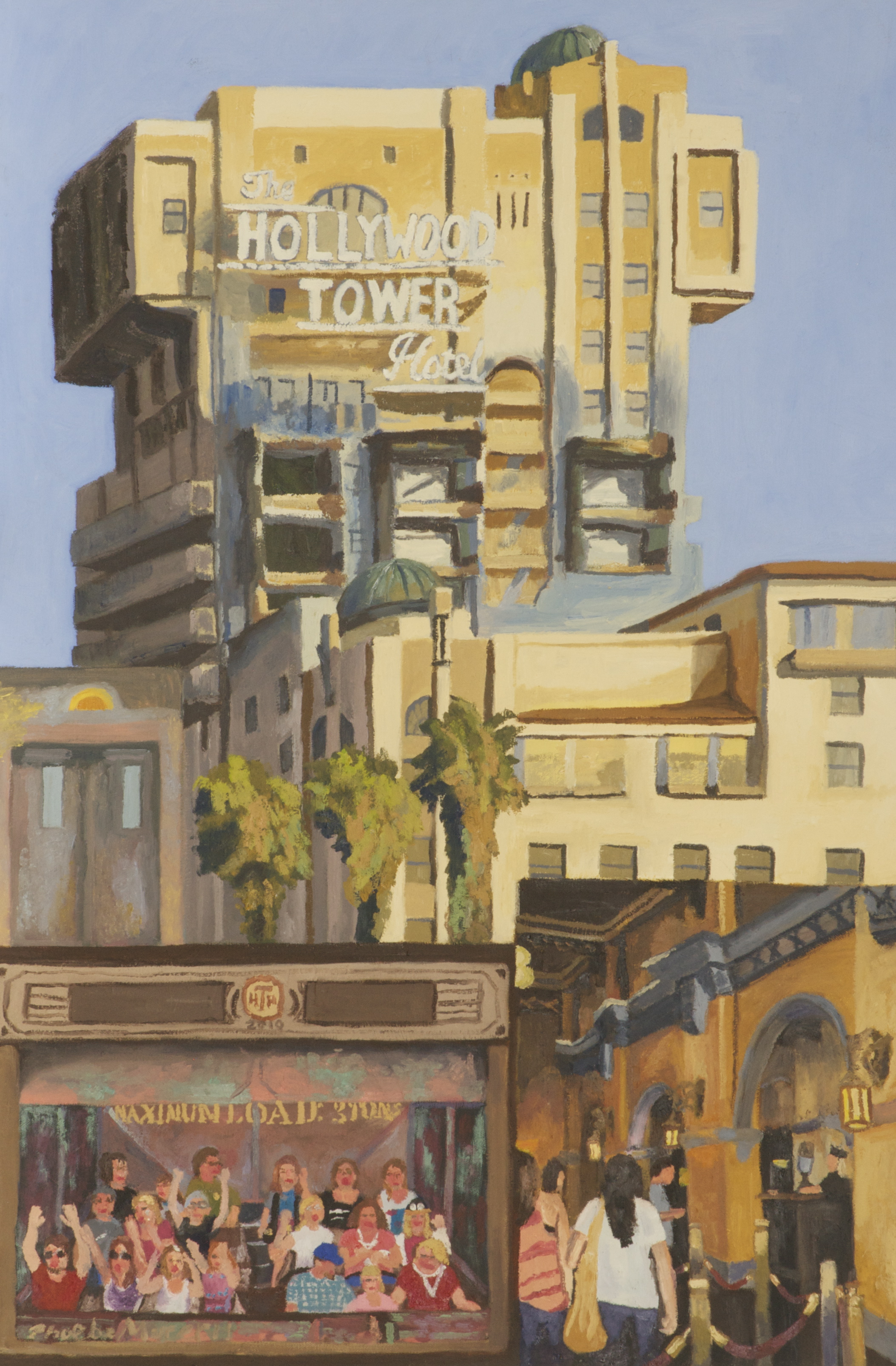 Tower of Terror, California Adventure, 2' x 3' Oil on canvas, 2010 $1000