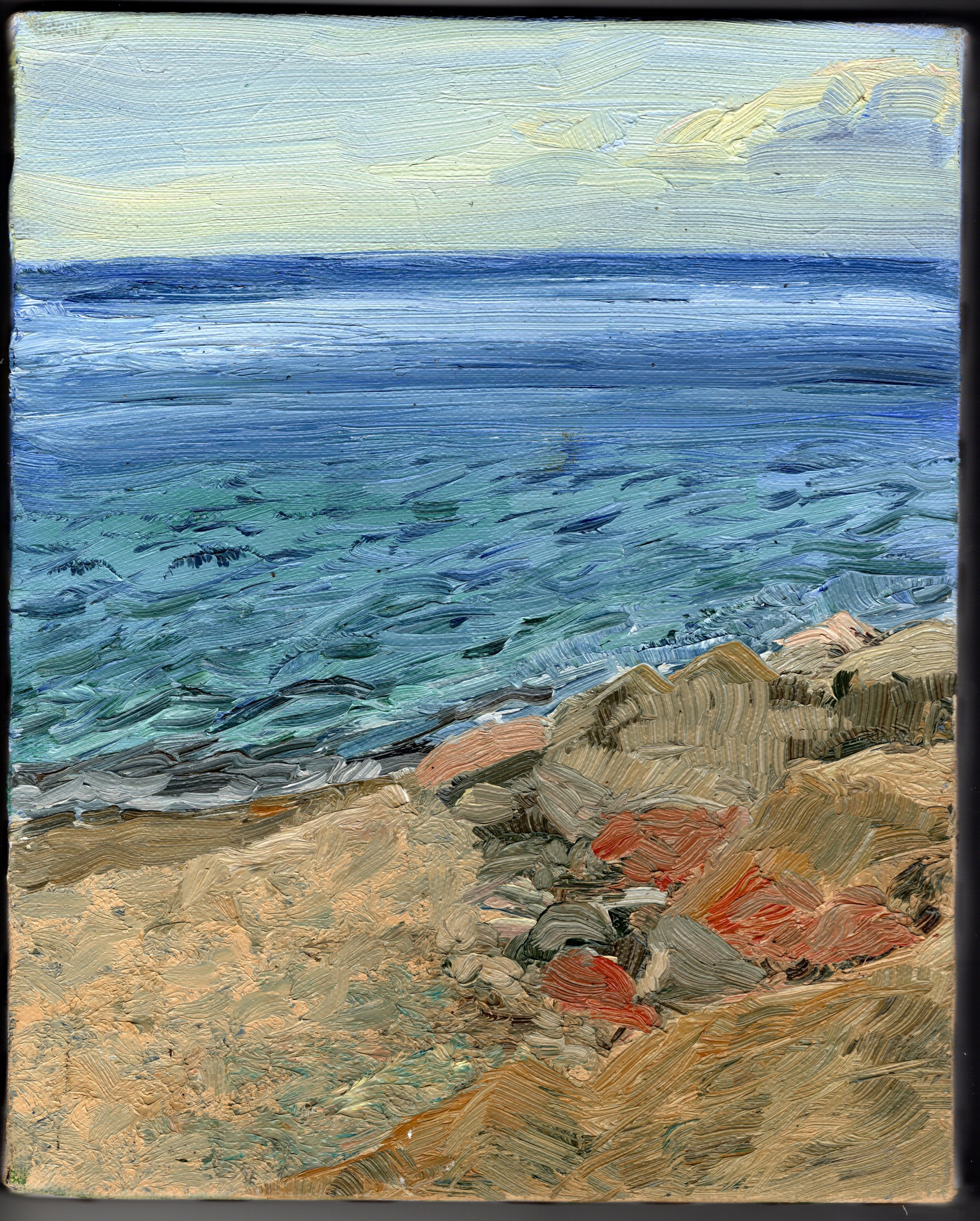 Lake Ontario, Upstate NY, Oil on canvas, 9 x 12 in, 2017 $250