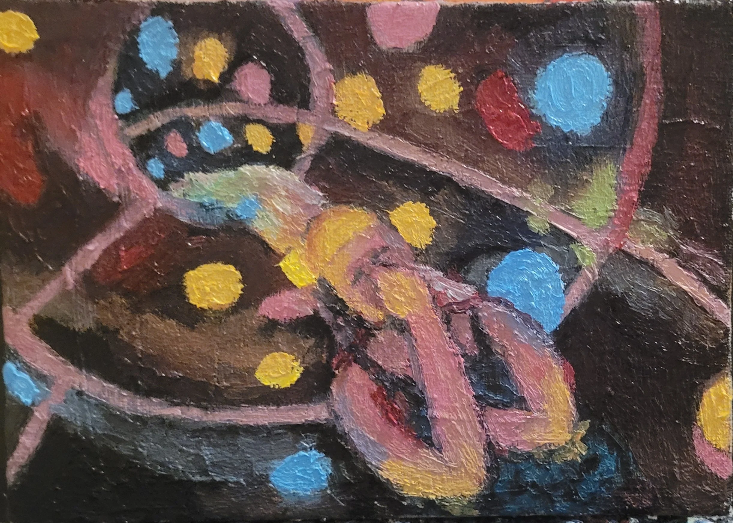 Down the Waterslide II, Oil on Canvas, 2024.  $75