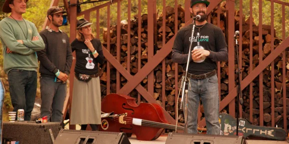 Paul with DIFTL speaks about his experience as a wish recipient... Photo: Andrew Quist