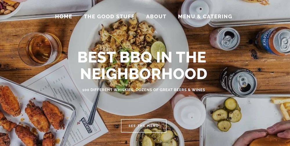 Cinder BBQ website