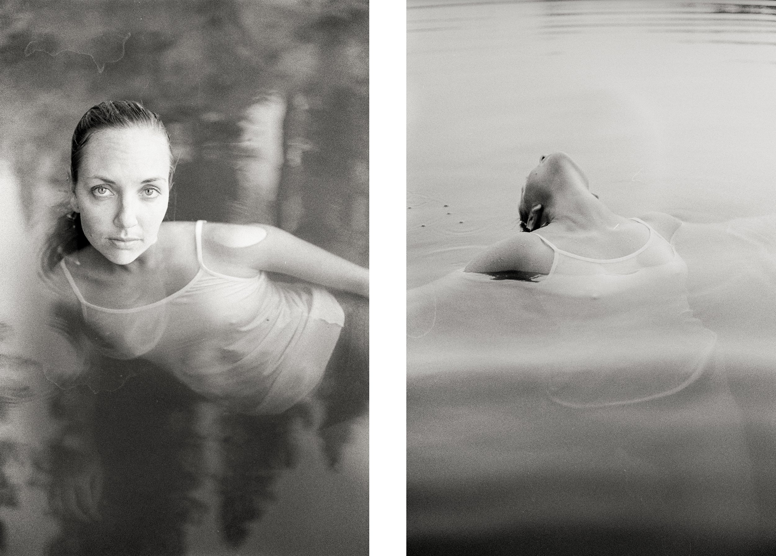   Ally in the Truckee River.  South Lake Tahoe, CA. 2020. 