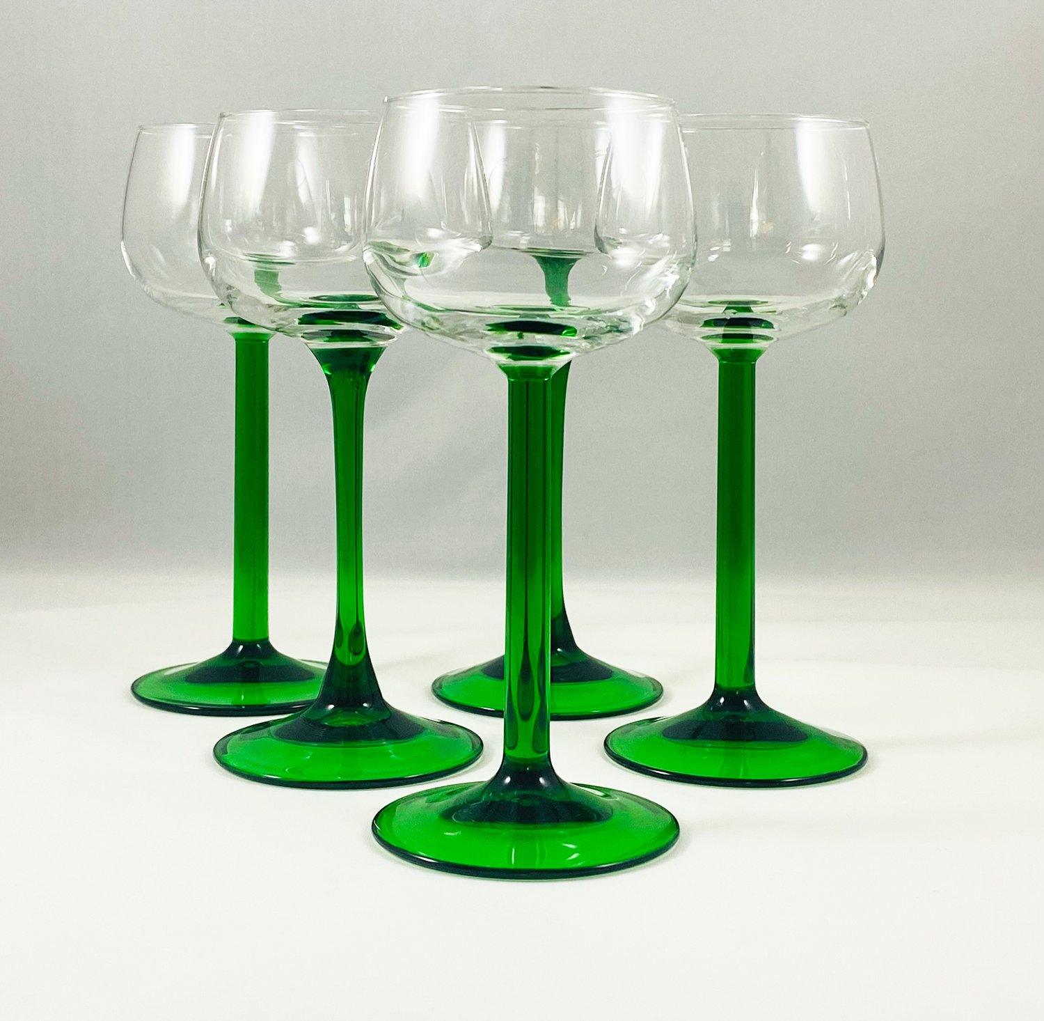 Mid-Century Luminarc France Wine Glasses. Set of 5  Vanessa Cantave