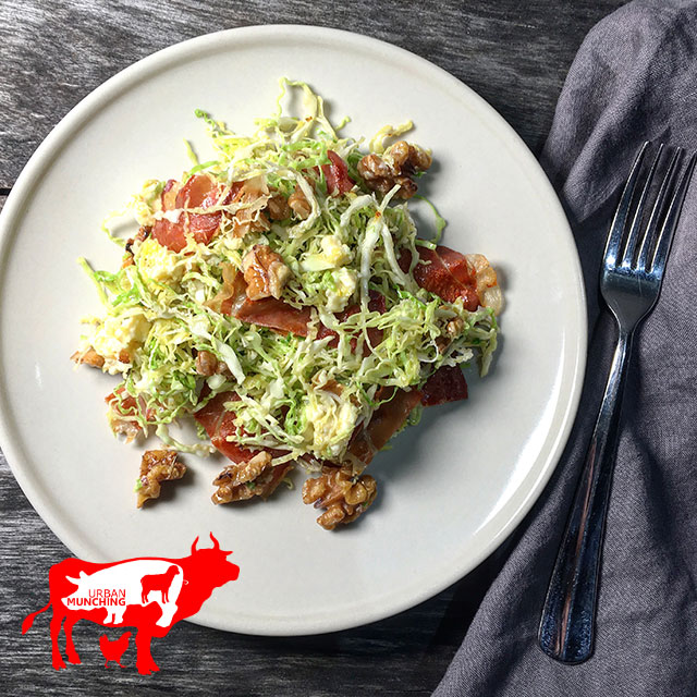 Shaved Cabbage, Stinky Cheese, Prosciutto & White Balsamic Dressing Photo: Tim Elwin