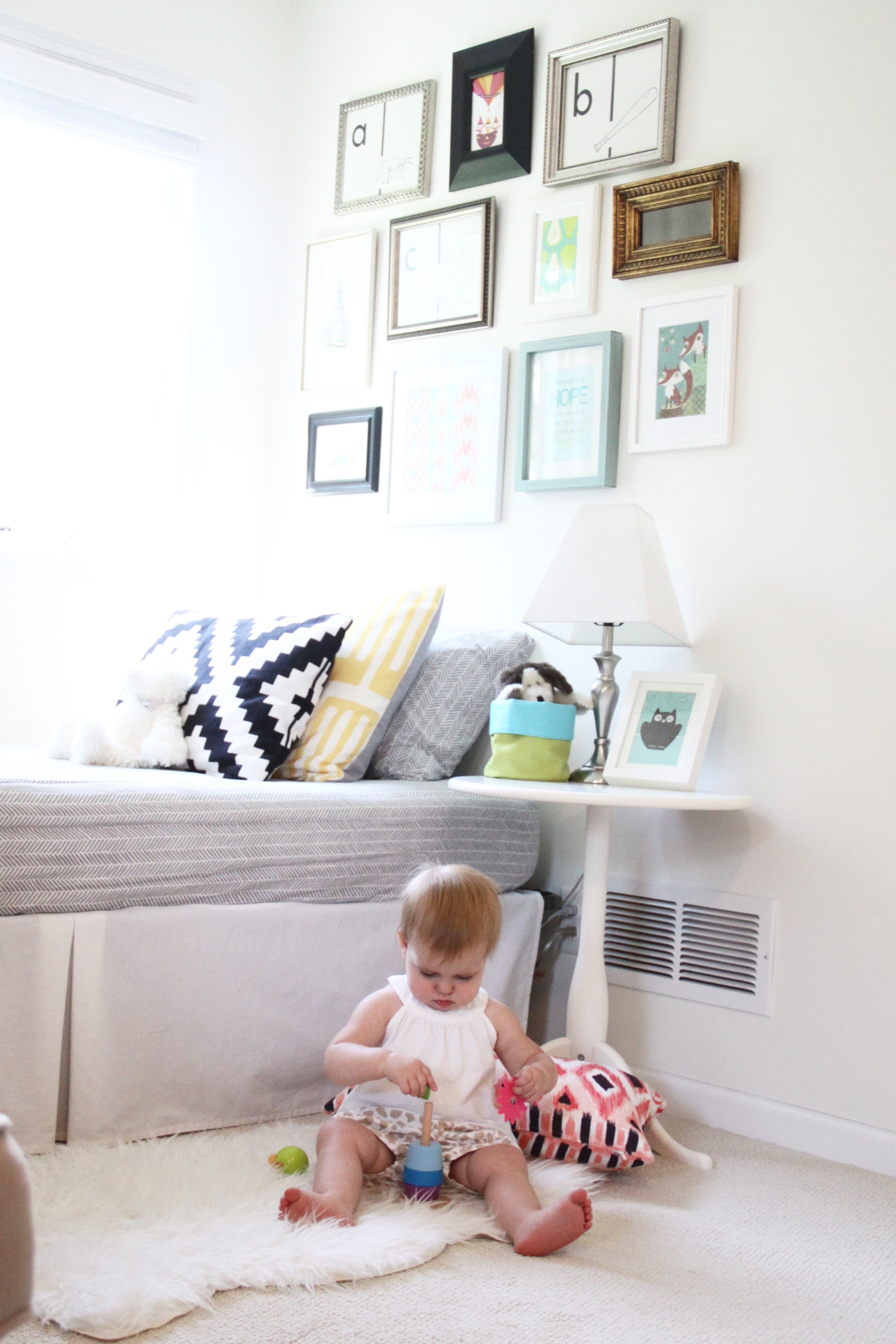 Nursery Reading Nook and Gallery Wall