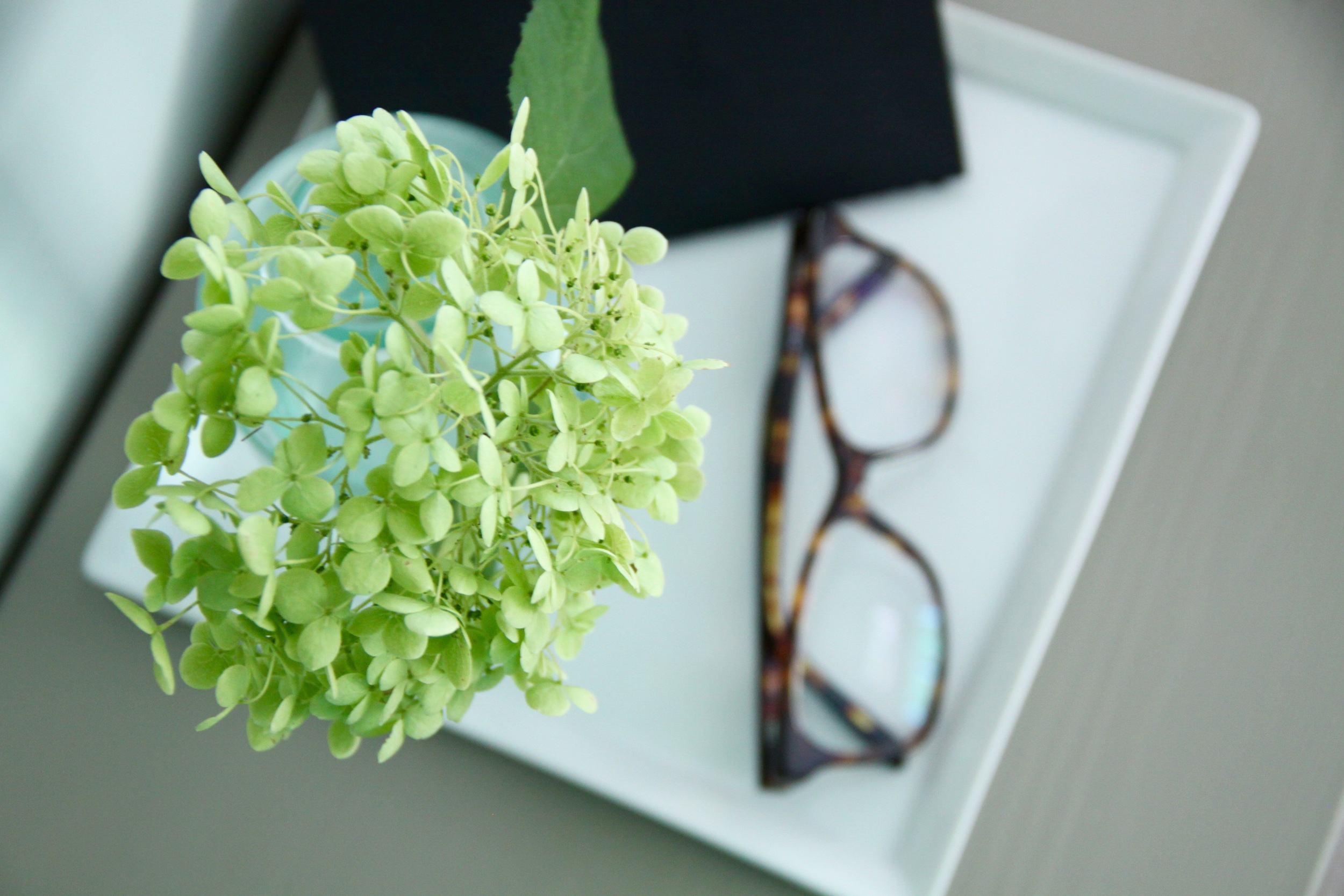 Master Bedroom Nightstand Tray Fresh Flowers