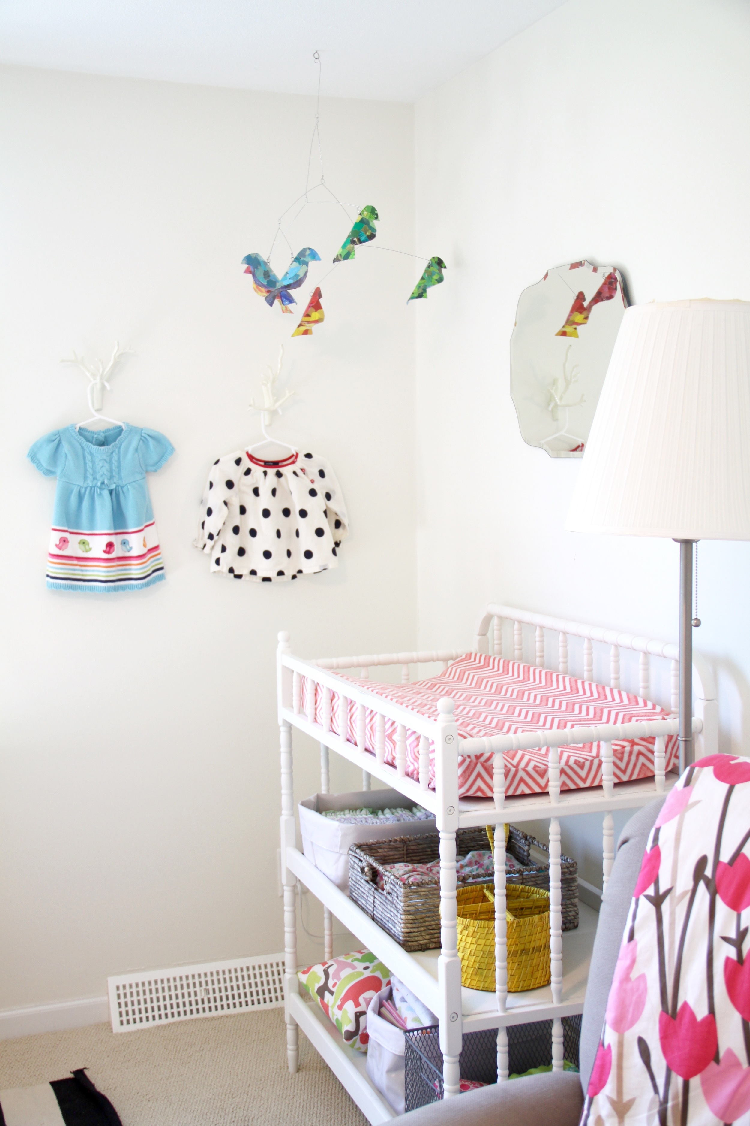Nursery Jenny Lind Changing Table and Mobile