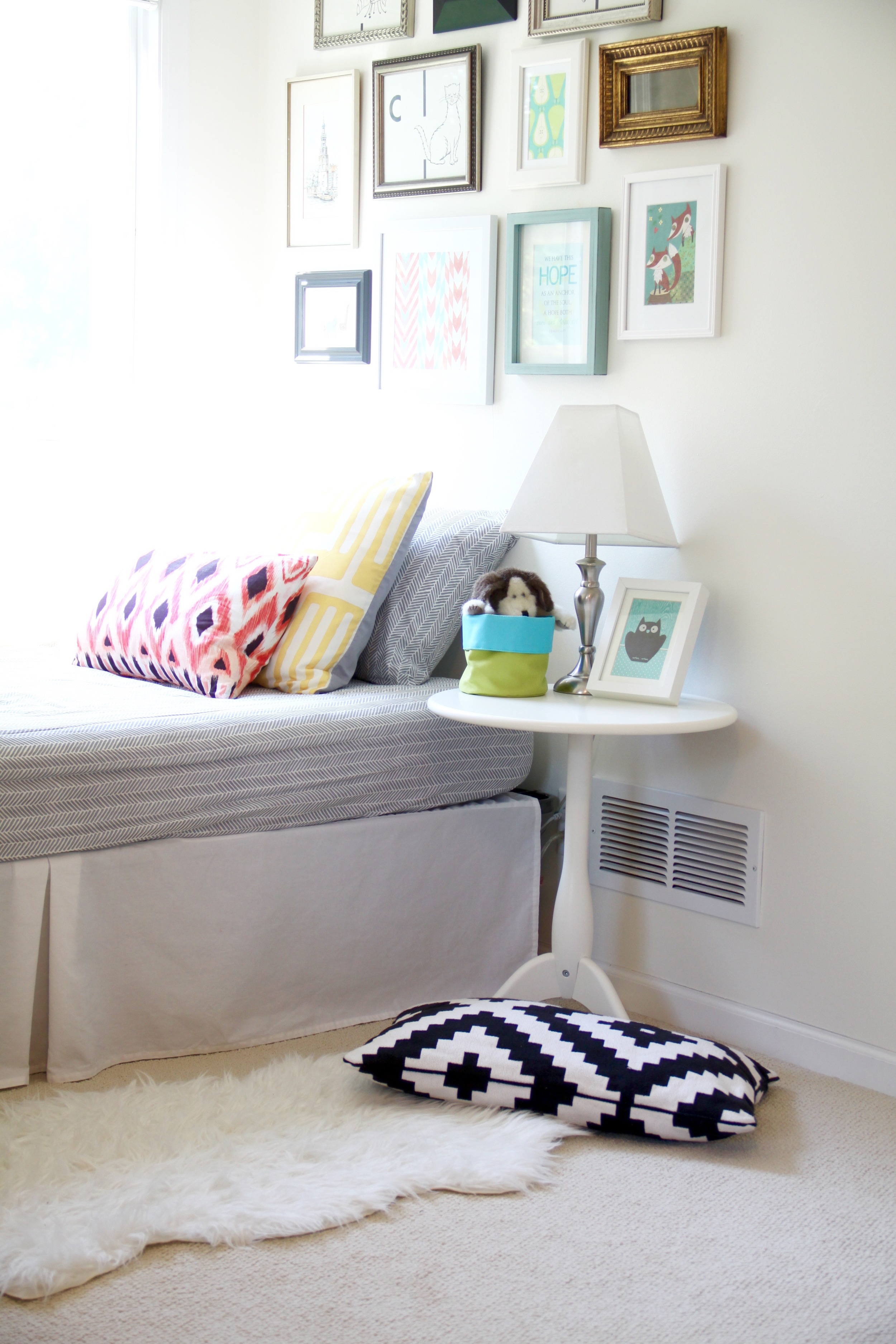 Nursery Reading Corner with Gallery Wall