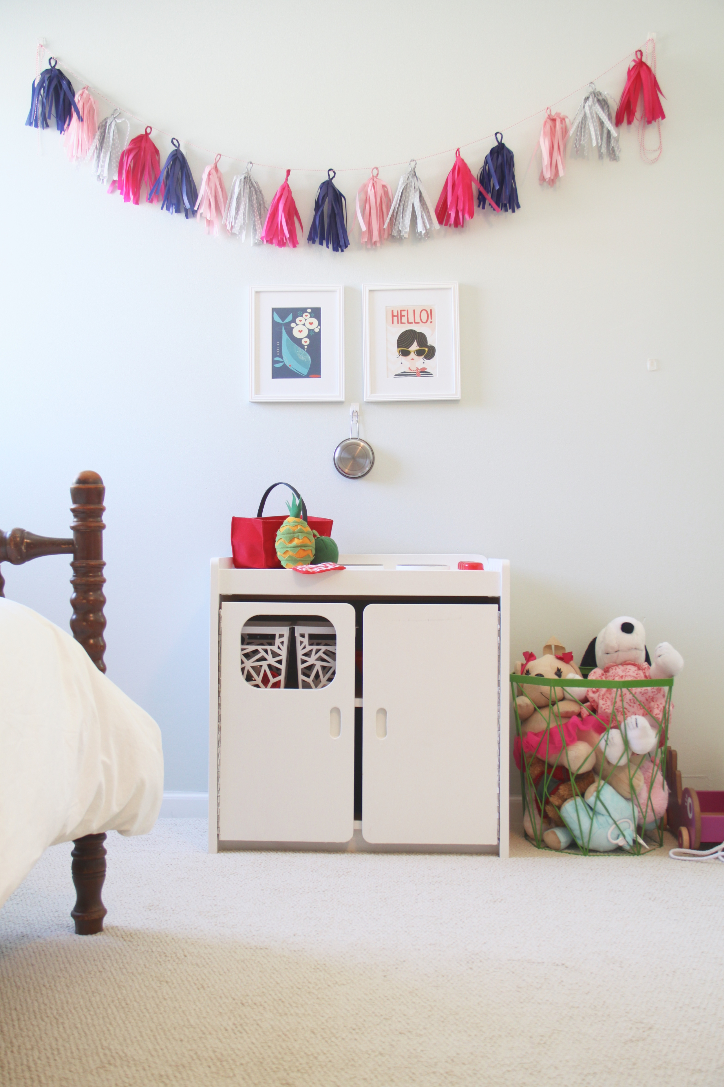Colorful Girl's Room with Play Kitchen