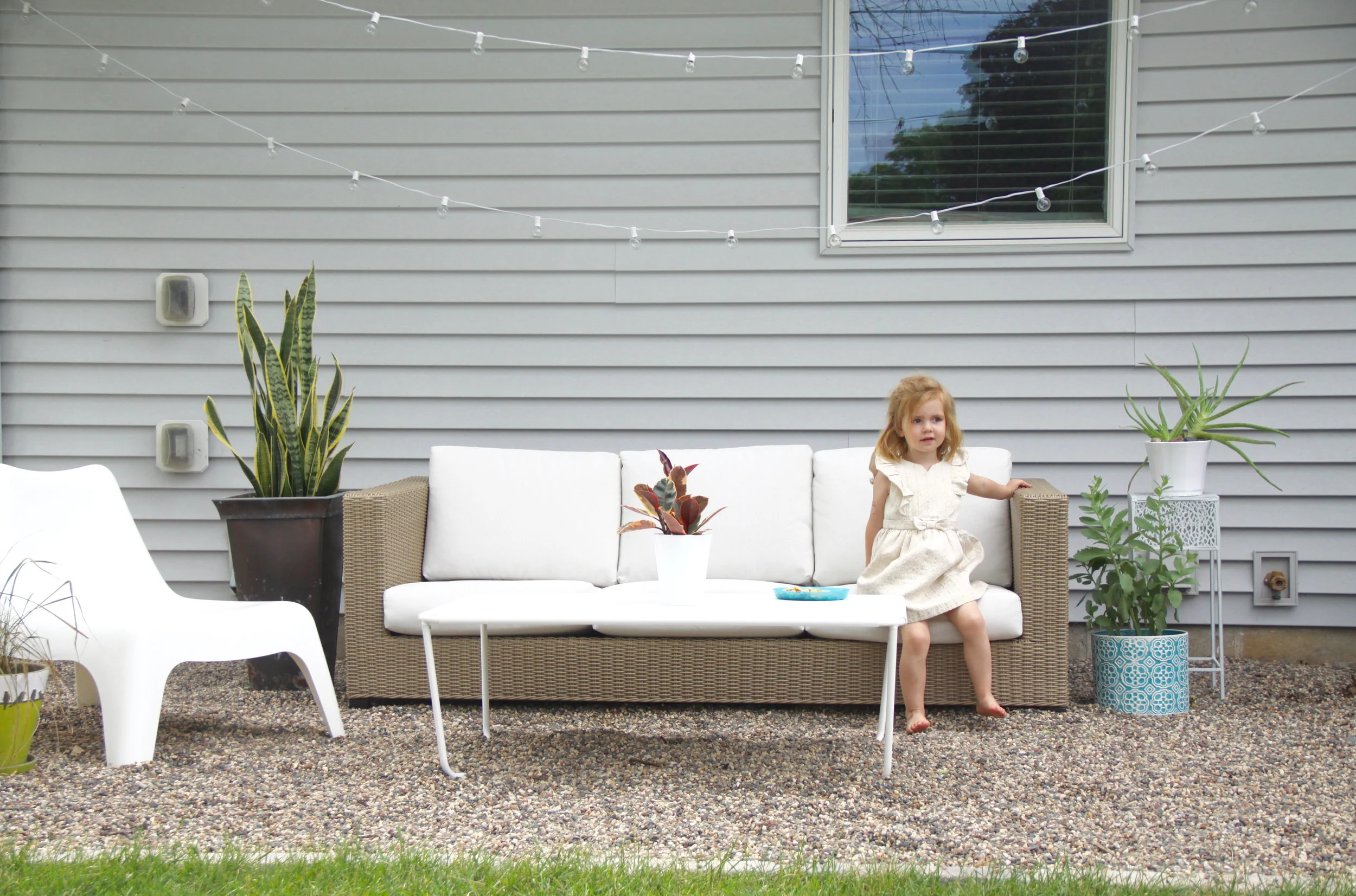 Before and After Pea Gravel Patio on a Budget Modern Chemistry at Home