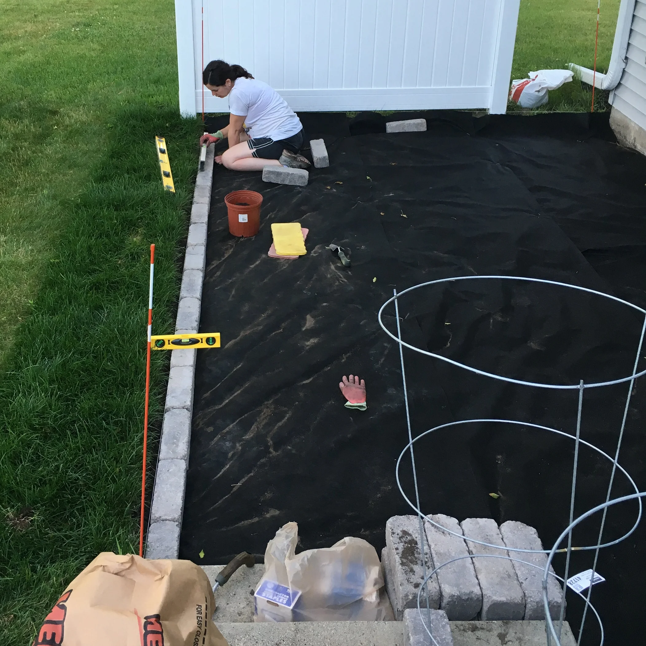 DIY Pea Gravel Patio