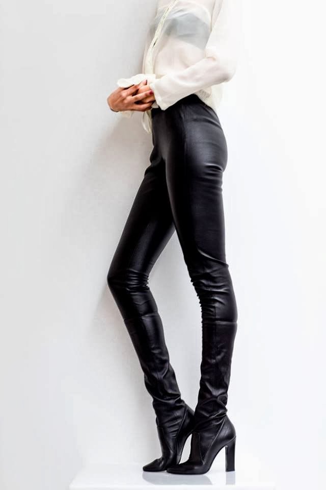 leather leggings with boots — In the element — Current Obsessions