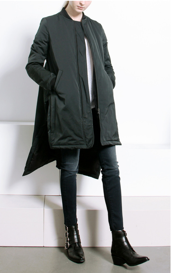 Hache Long Bomber Coat
