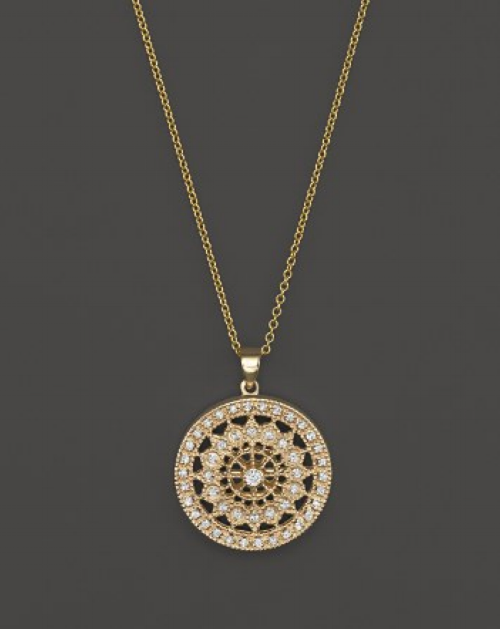 Diamond Medallion Pendant Necklace