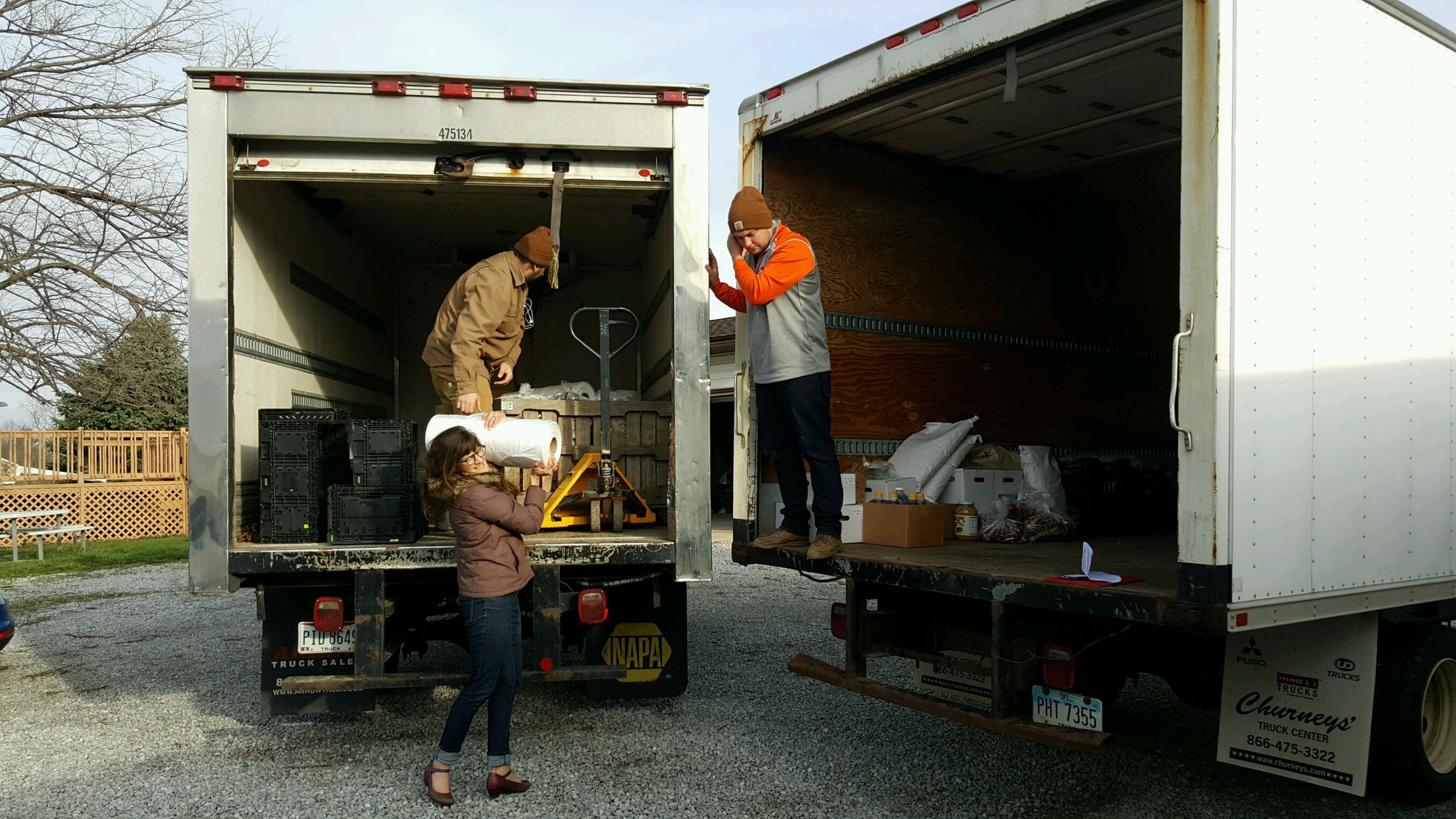 Oberlin Food Hub Team working on deliveries
