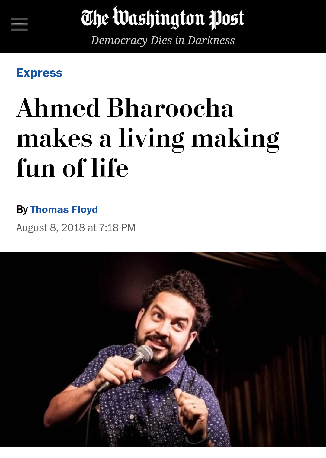 AHMED BHARROCHA // WASHINGTON POST, AUGUST 2018