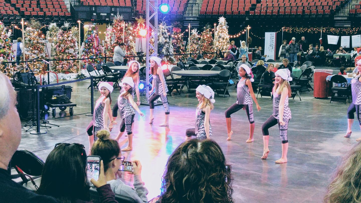 Company dancers performing their Christmas number