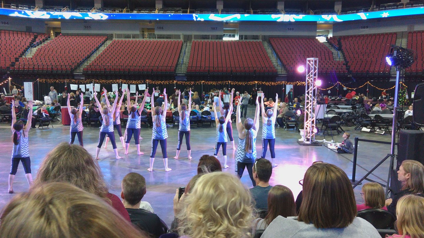 Company dancers performing one of their competition pieces
