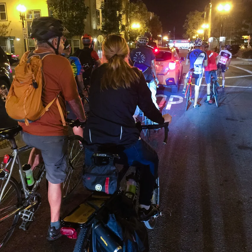 Night ride.