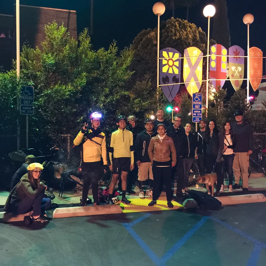 Night ride to Camelot Golfland.