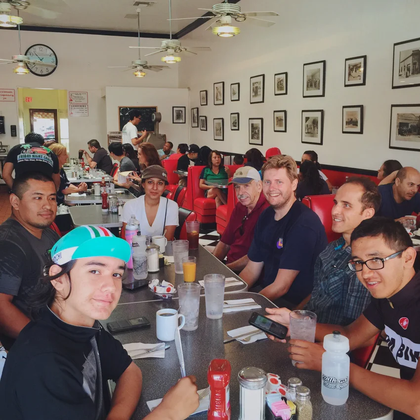 Tasty food is a tradition on our Sunday Morning Rides.