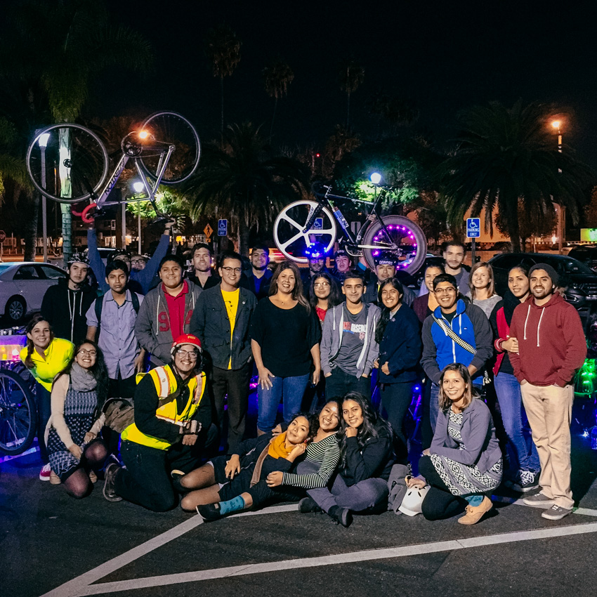  Group photo with Councilwoman Michelle Martinez at the Ride of Lights. 