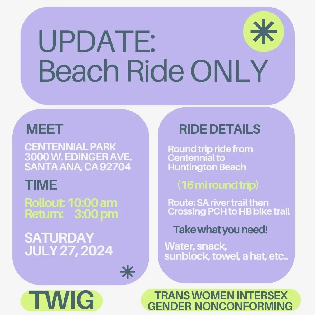 Hi folks! There has been a slight change of plans for this Saturdays bike ride. We will no longer be having a bon fire that night. 

The bike ride is still on though so we hope to see your beautiful faces that day. 
We are meeting at Centennial park 