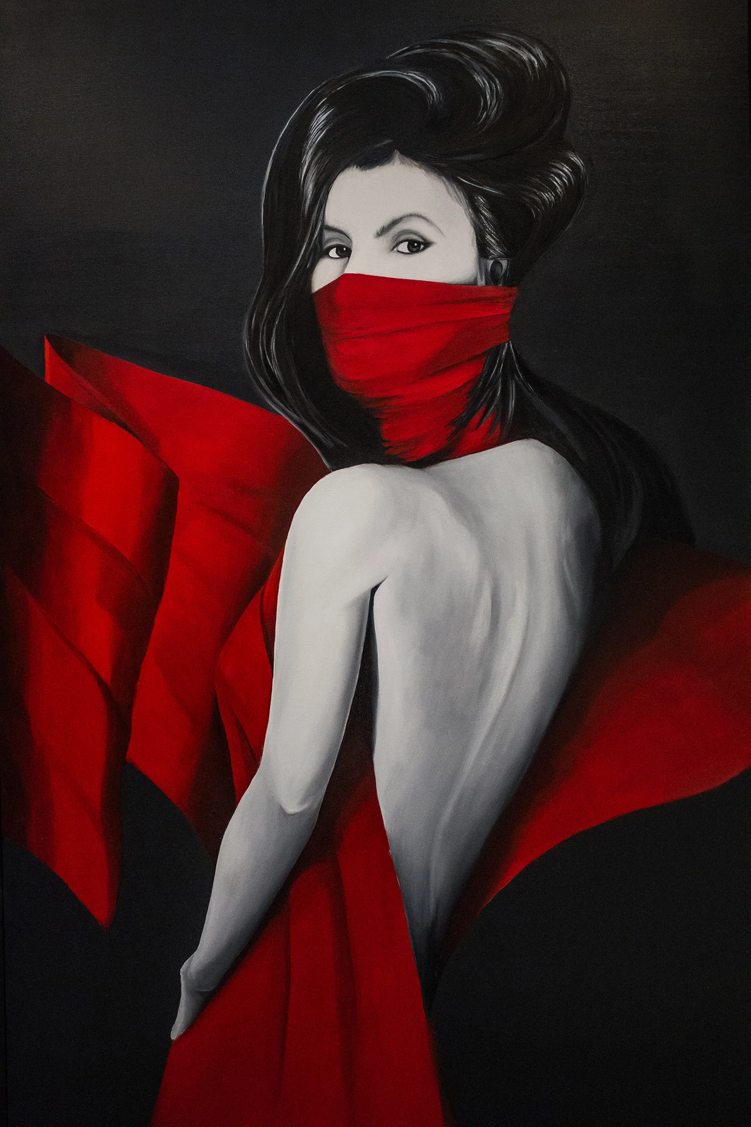   Winged Victory   Mixed media  Oil on canvas and wood.   